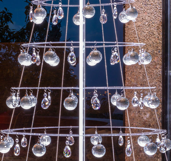 Mirrorball Ornaments Modern Christmas Trees