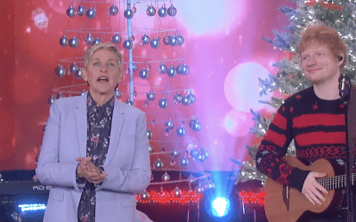 Modern Christmas Trees on Ellen DeGeneres with Ed Sheeran