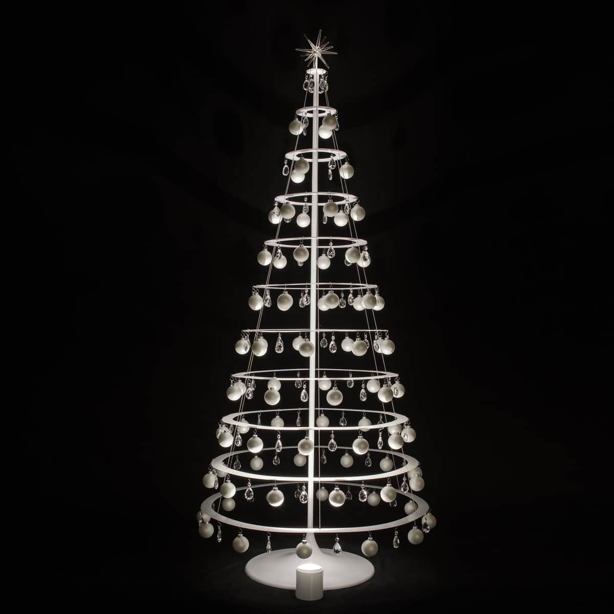 Crystal Clear Acrylic Lighted Ornament Christmas Tree Original Box 