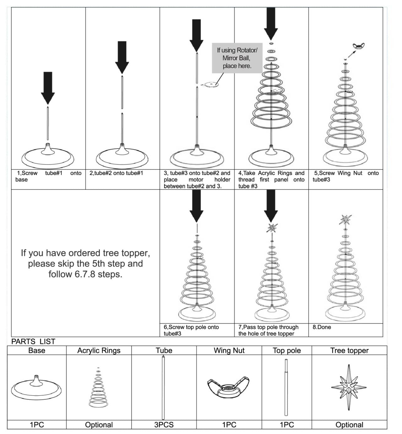 Instructions Standing Tree Modern Christmas Trees