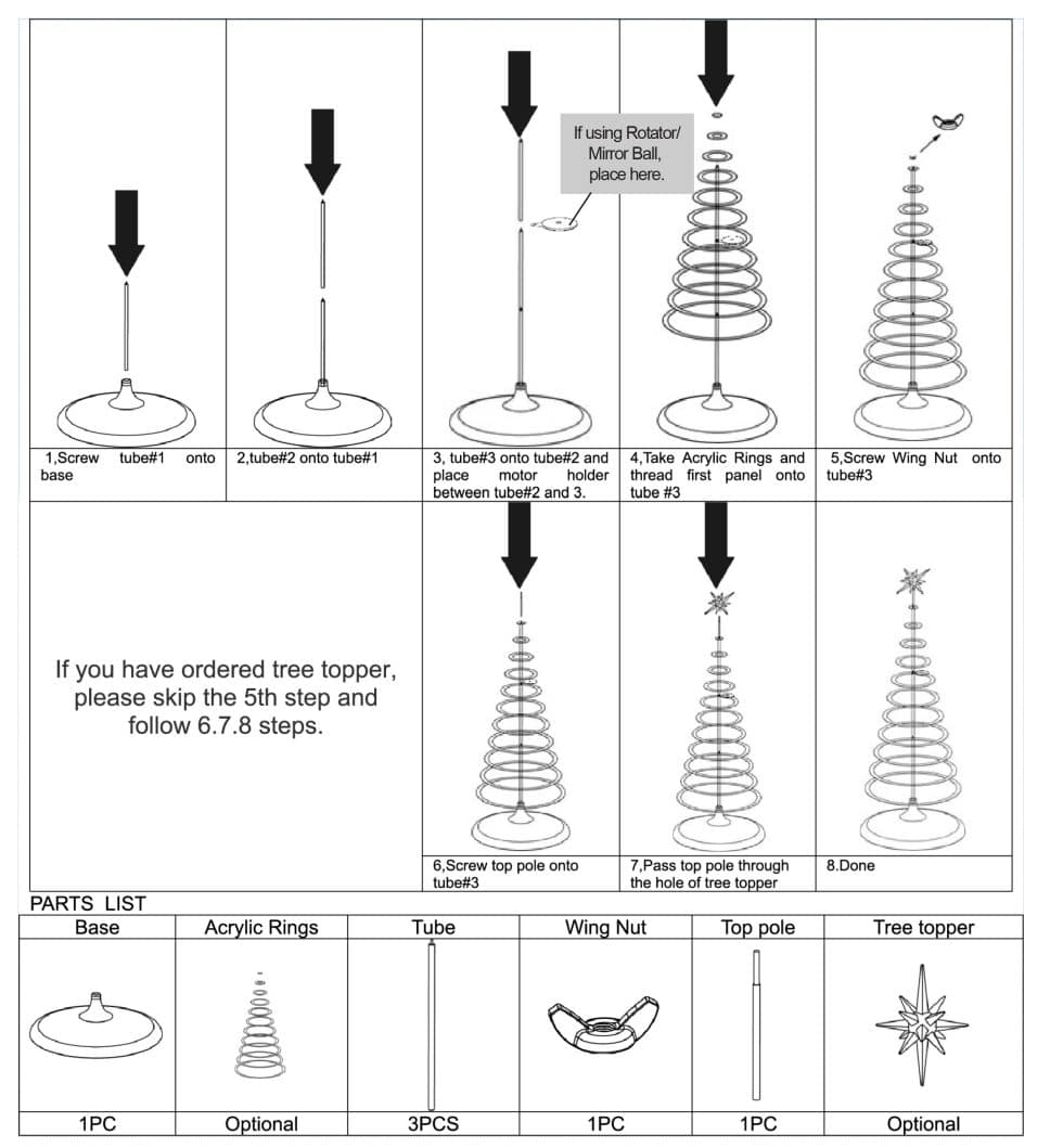 Instructions Standing Tree Modern Christmas Trees